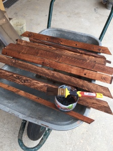 staining the wood